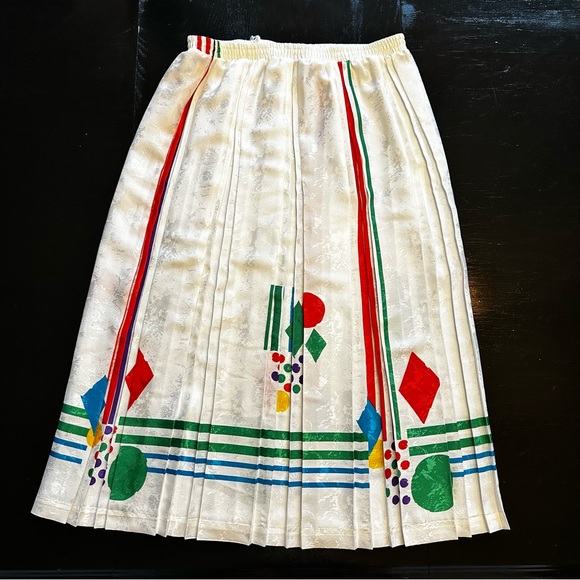 Vintage 60s SET ADKMO Geometric White Shapes Colorful Clown Hosuewife Abstract - Picture 4 of 13